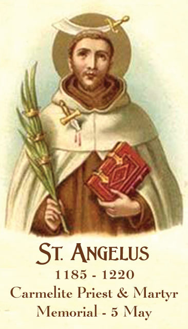 St. Angelus Prayer Card
